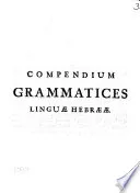 Capa de Compêndio de Gramática da Língua Hebraica