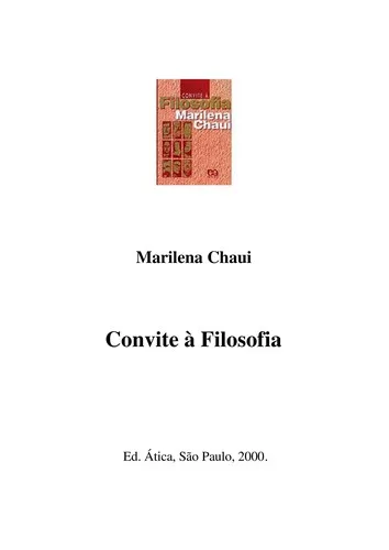 Capa de Convite à Filosofia