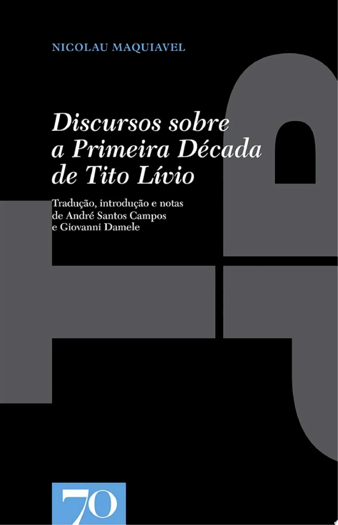 Capa de Discursos sobre a primeira década de Tito Lívio