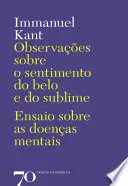 Capa de Ensaio sobre o Belo e o Sublime