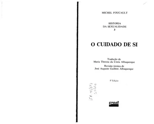 Capa de História da Sexualidade