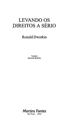 Capa de Levando os Direitos a Sério