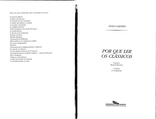 Capa de Por que ler os clássicos